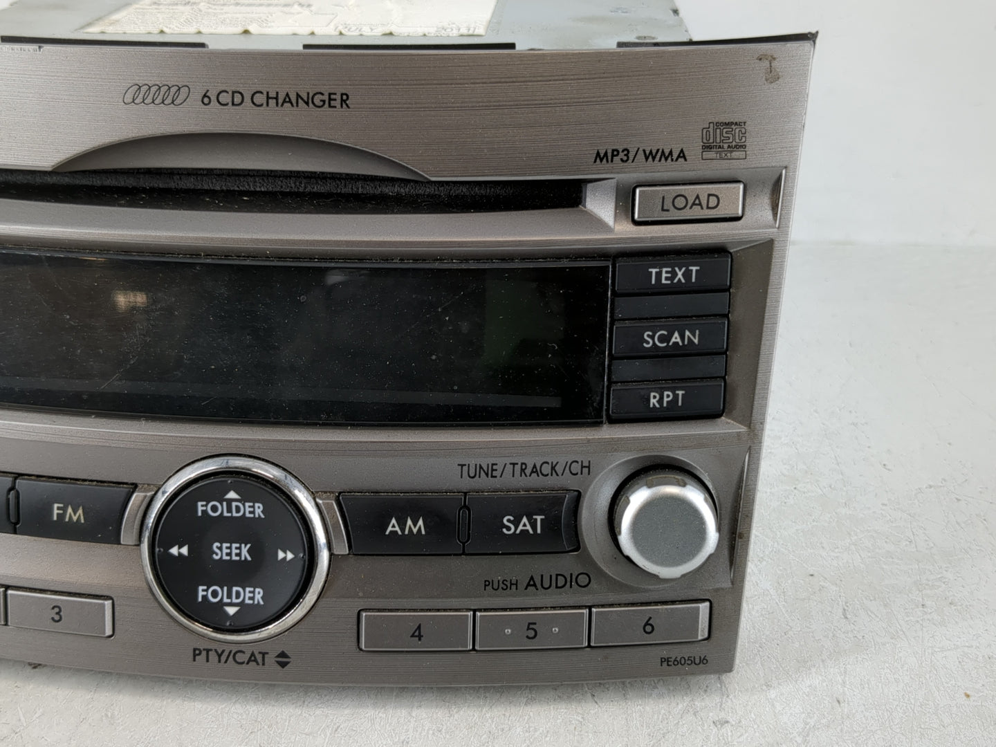 2010-2012 Subaru Legacy Radio AM FM Cd Player Receiver Replacement P/N:86201AJ60A Fits Fits 2010 2011 2012 OEM Used Auto Par