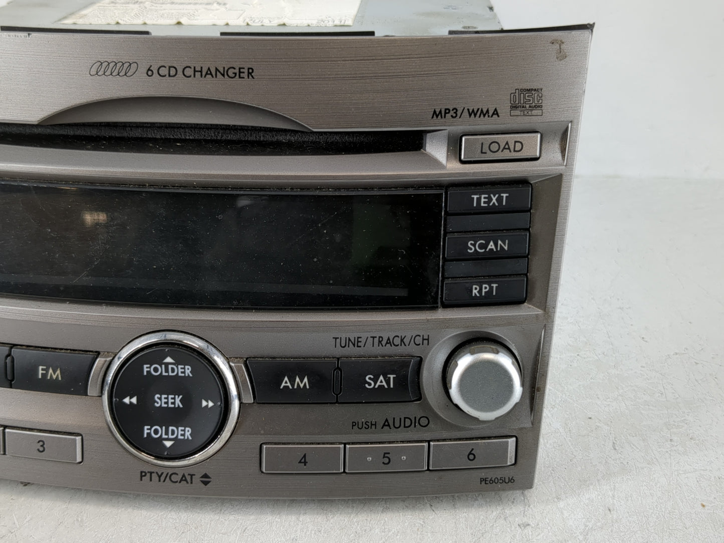 2010-2012 Subaru Legacy Radio AM FM Cd Player Receiver Replacement P/N:86201AJ60A Fits Fits 2010 2011 2012 OEM Used Auto Par