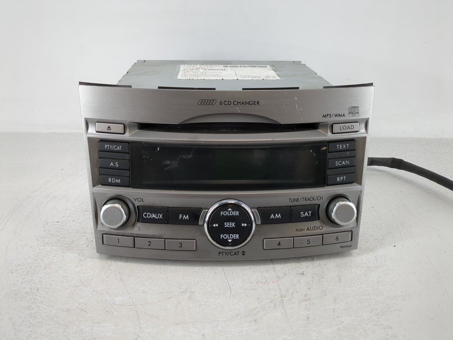 2010-2012 Subaru Legacy Radio AM FM Cd Player Receiver Replacement P/N:8620AJ60A Fits Fits 2010 2011 2012 OEM Used Auto Part