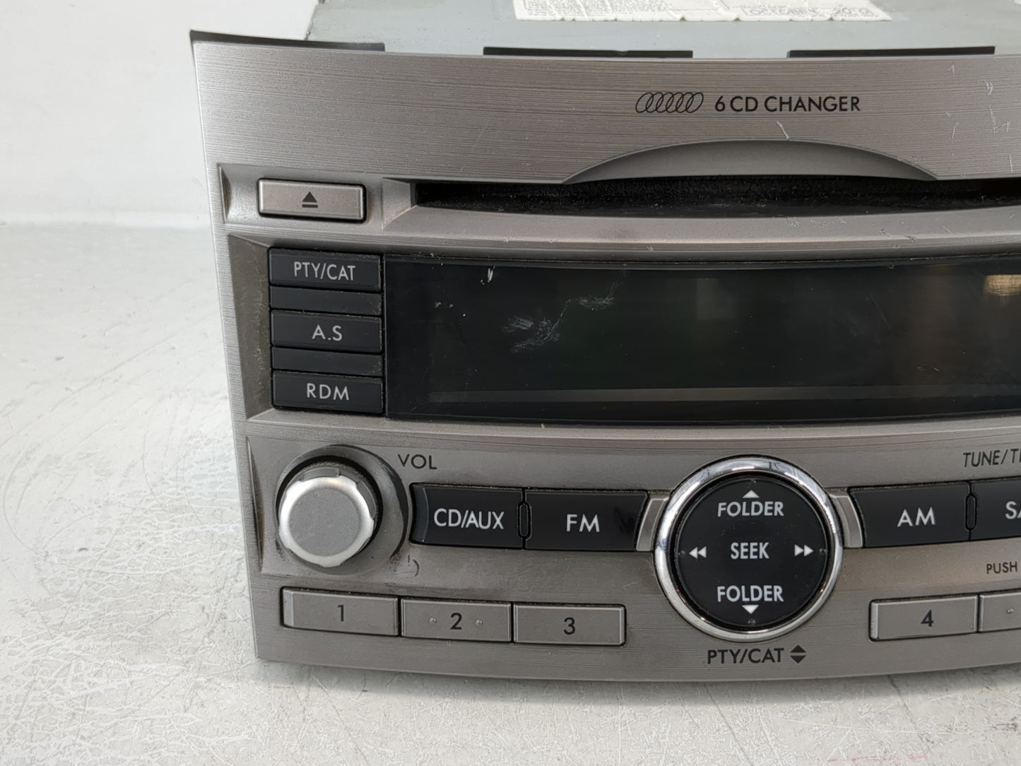 2010-2012 Subaru Legacy Radio AM FM Cd Player Receiver Replacement P/N:8620AJ60A Fits Fits 2010 2011 2012 OEM Used Auto Part