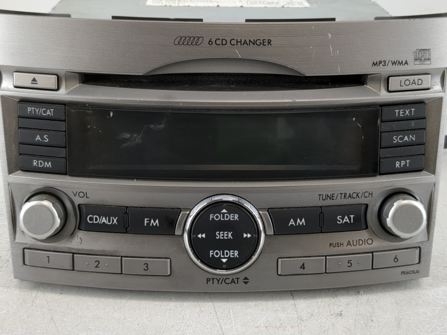 2010-2012 Subaru Legacy Radio AM FM Cd Player Receiver Replacement P/N:8620AJ60A Fits Fits 2010 2011 2012 OEM Used Auto Part