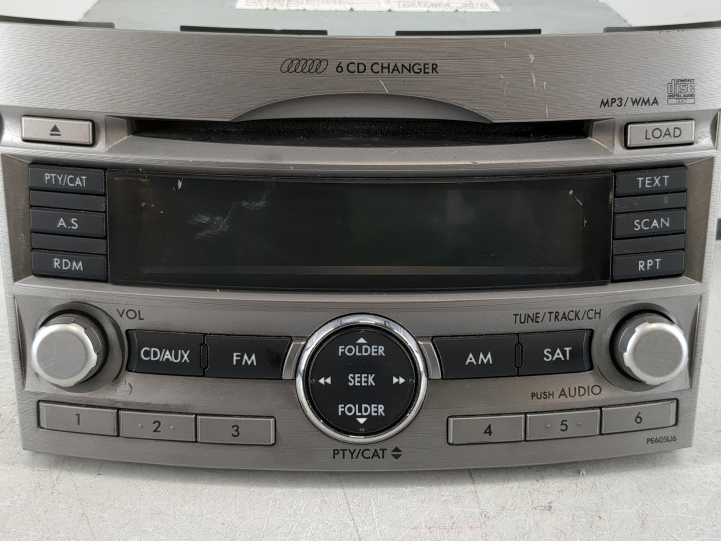 2010-2012 Subaru Legacy Radio AM FM Cd Player Receiver Replacement P/N:8620AJ60A Fits Fits 2010 2011 2012 OEM Used Auto Part
