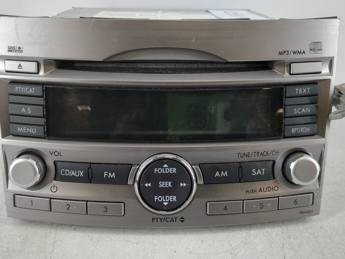 2010-2012 Subaru Legacy Radio AM FM Cd Player Receiver Replacement P/N:86201SJ64A Fits Fits 2010 2011 2012 OEM Used Auto Par