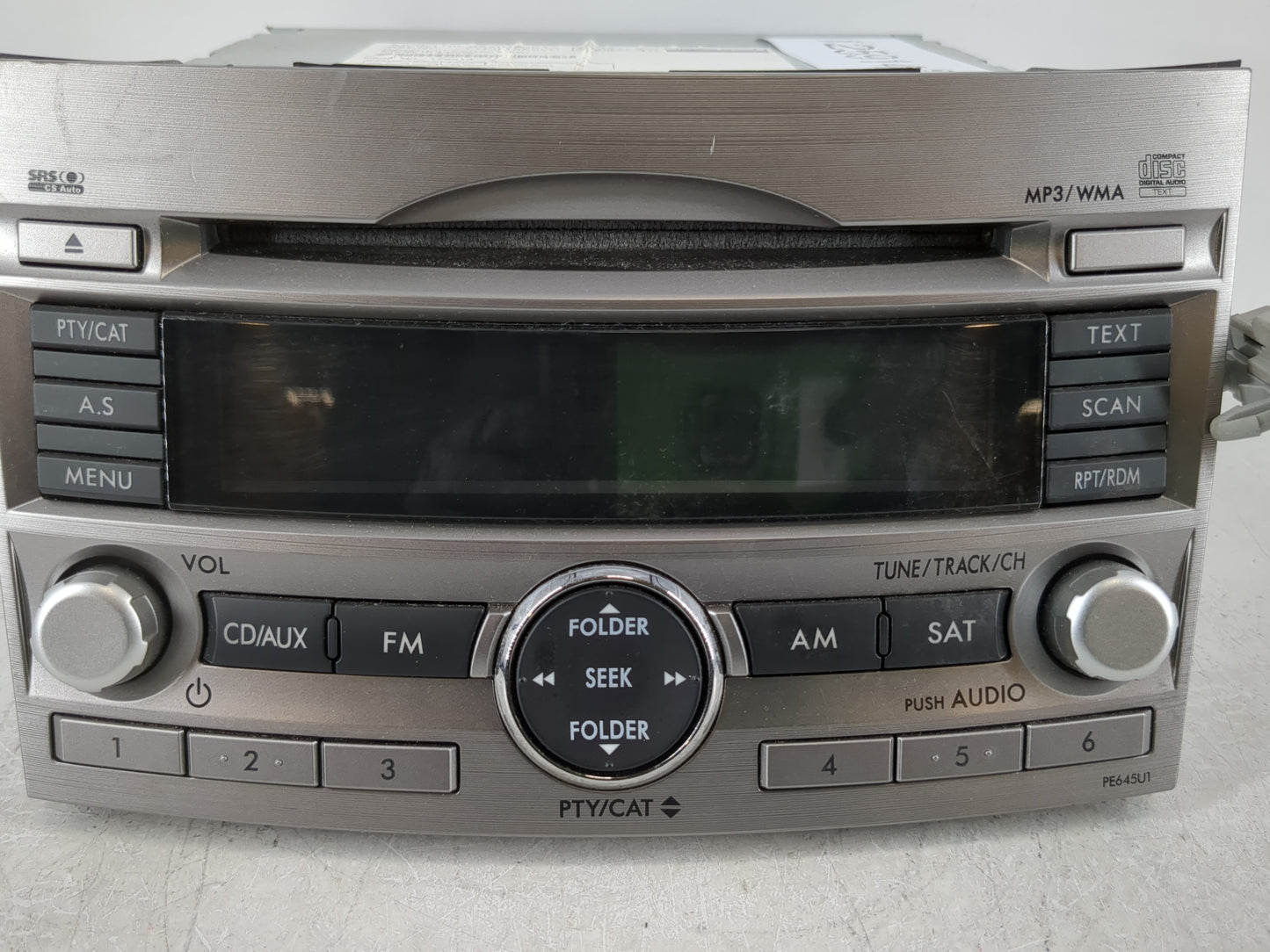 2010-2012 Subaru Legacy Radio AM FM Cd Player Receiver Replacement P/N:86201SJ64A Fits Fits 2010 2011 2012 OEM Used Auto Par