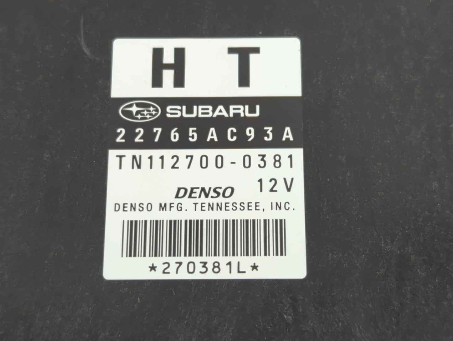 2011 Subaru Legacy PCM Engine Control Computer ECU ECM PCU OEM P/N:22765AC93A Fits OEM Used Auto Parts - Oemusedautoparts1.c