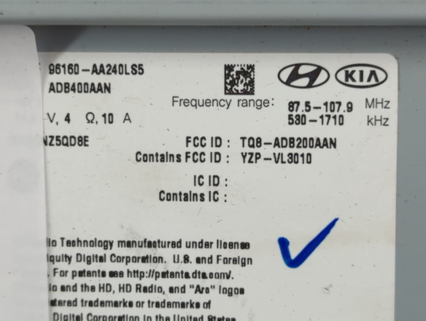 2010-2012 Subaru Legacy Radio AM FM Cd Player Receiver Replacement P/N:530-1710 96170-F2140UAT Fits Fits 2010 2011 2012 OEM 