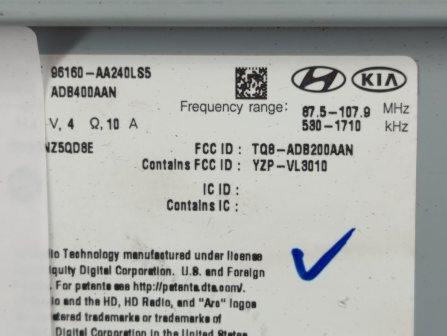 2010-2012 Subaru Legacy Radio AM FM Cd Player Receiver Replacement P/N:530-1710 96170-F2140UAT Fits Fits 2010 2011 2012 OEM 