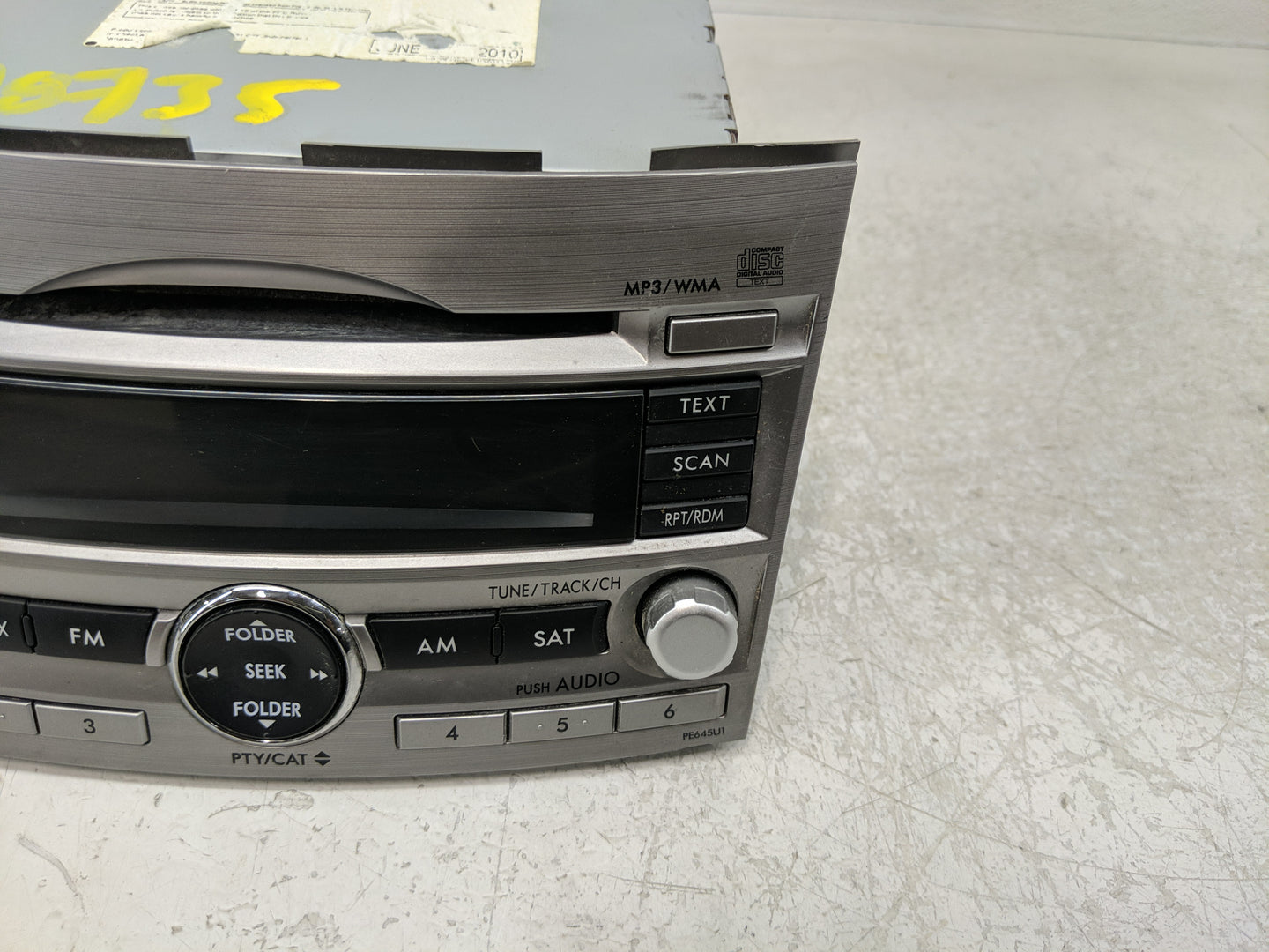 2010-2012 Subaru Legacy Radio AM FM Cd Player Receiver Replacement P/N:86201AJ64A Fits Fits 2010 2011 2012 OEM Used Auto Par