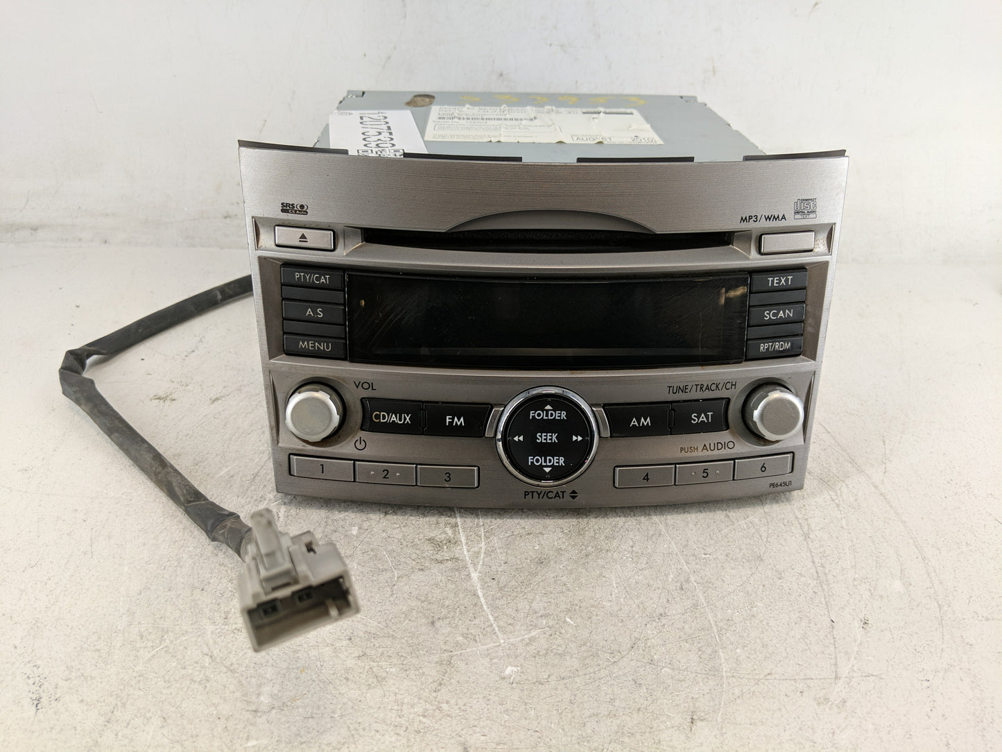 2010-2012 Subaru Legacy Radio AM FM Cd Player Receiver Replacement Fits Fits 2010 2011 2012 OEM Used Auto Parts - Oemusedaut