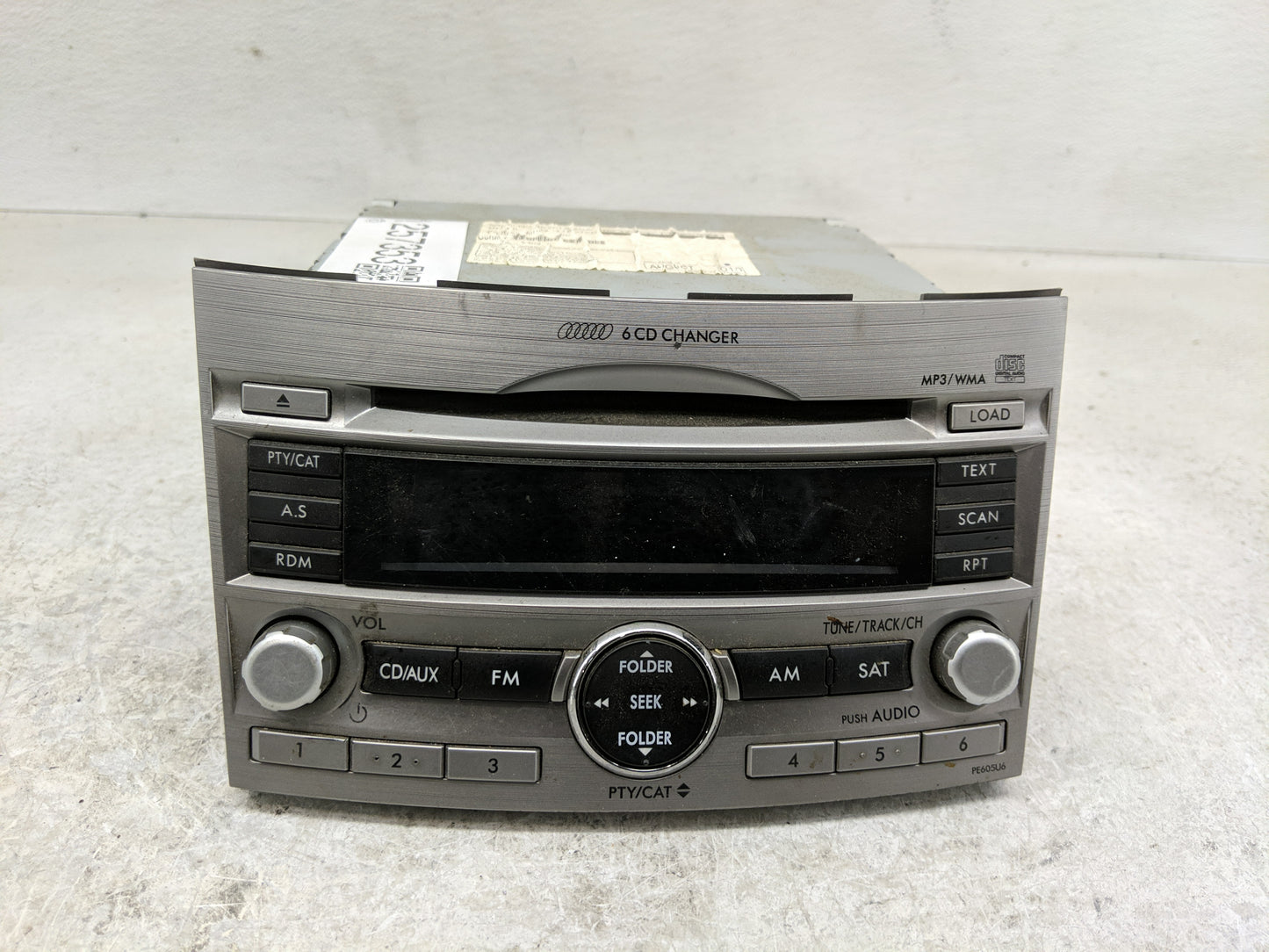 2010-2012 Subaru Legacy Radio AM FM Cd Player Receiver Replacement Fits Fits 2010 2011 2012 OEM Used Auto Parts - Oemusedaut