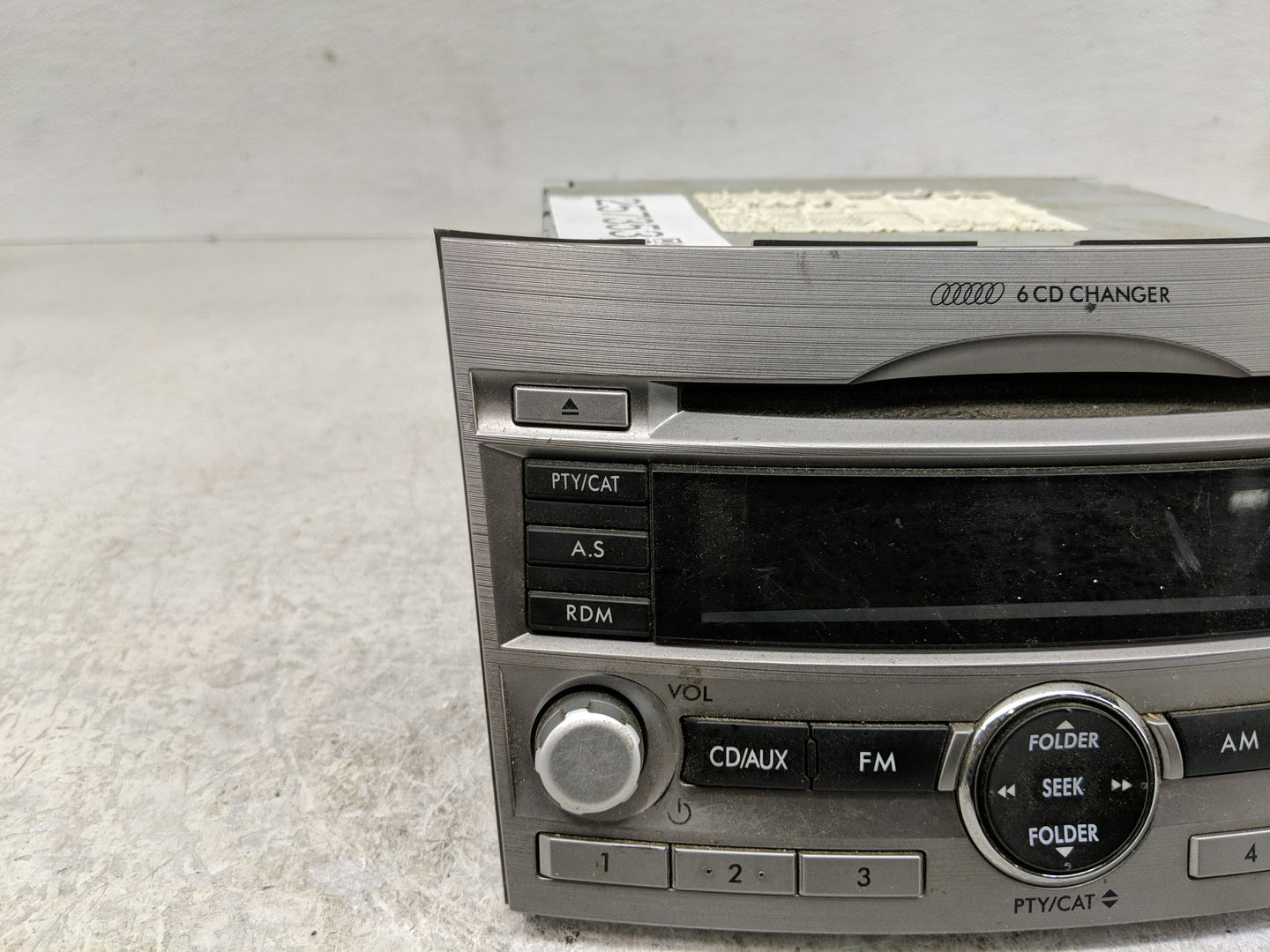 2010-2012 Subaru Legacy Radio AM FM Cd Player Receiver Replacement Fits Fits 2010 2011 2012 OEM Used Auto Parts - Oemusedaut