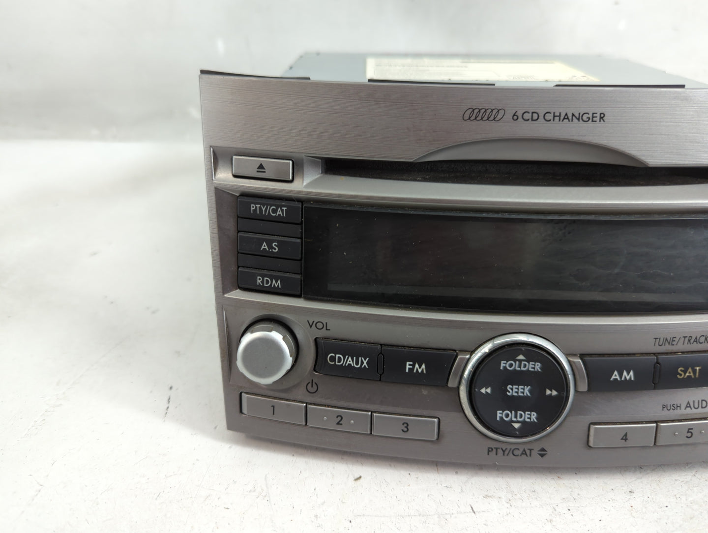 2010-2012 Subaru Legacy Radio AM FM Cd Player Receiver Replacement P/N:86201AJ60A Fits Fits 2010 2011 2012 OEM Used Auto Par