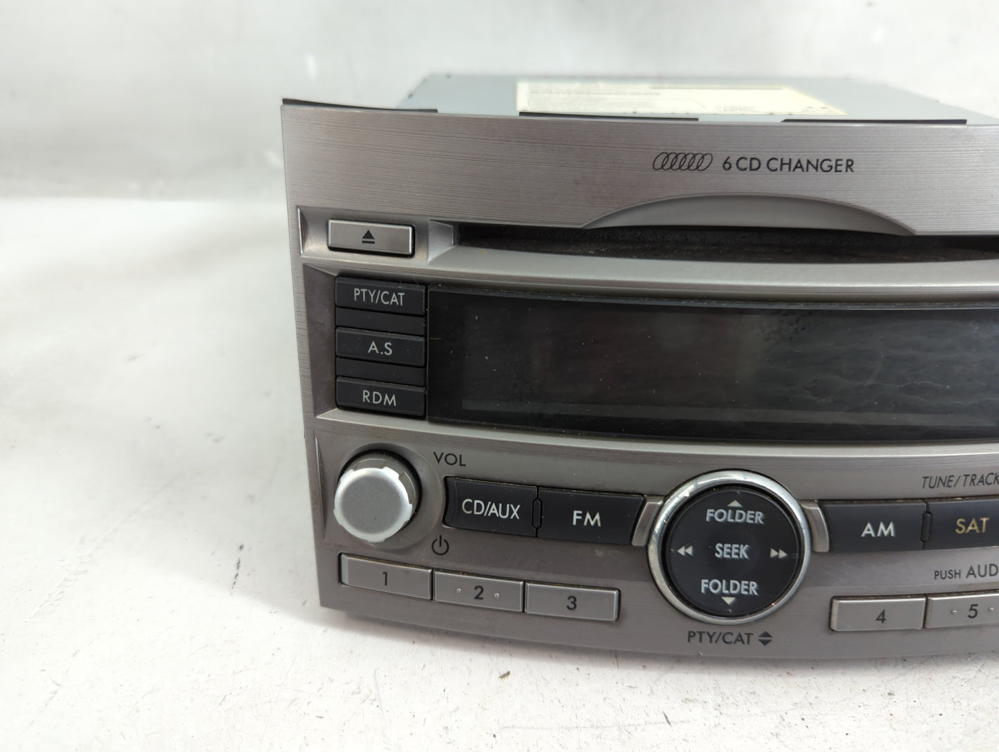 2010-2012 Subaru Legacy Radio AM FM Cd Player Receiver Replacement P/N:86201AJ60A Fits Fits 2010 2011 2012 OEM Used Auto Par