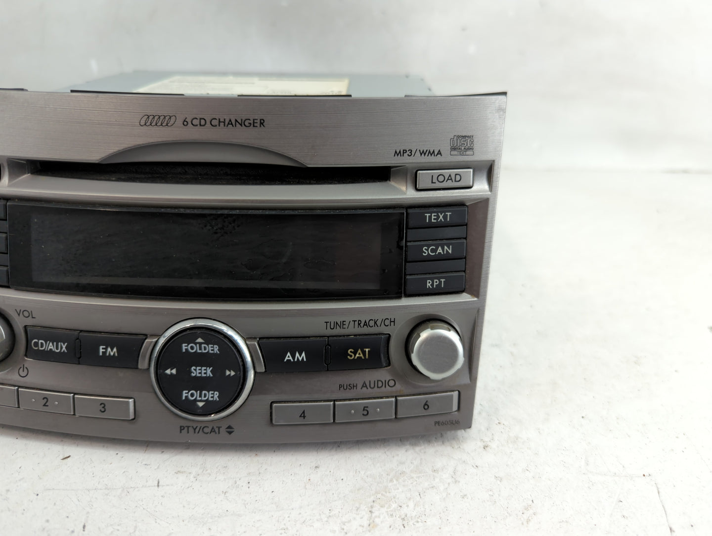 2010-2012 Subaru Legacy Radio AM FM Cd Player Receiver Replacement P/N:86201AJ60A Fits Fits 2010 2011 2012 OEM Used Auto Par