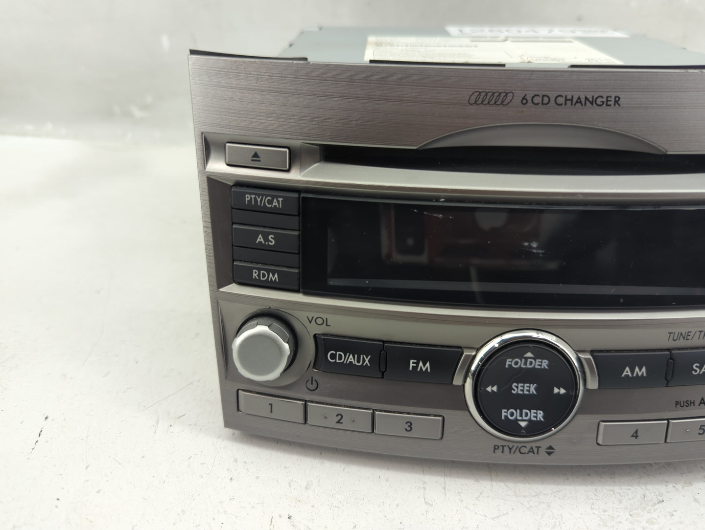 2010-2012 Subaru Legacy Radio AM FM Cd Player Receiver Replacement P/N:86201AJ60A Fits Fits 2010 2011 2012 OEM Used Auto Par