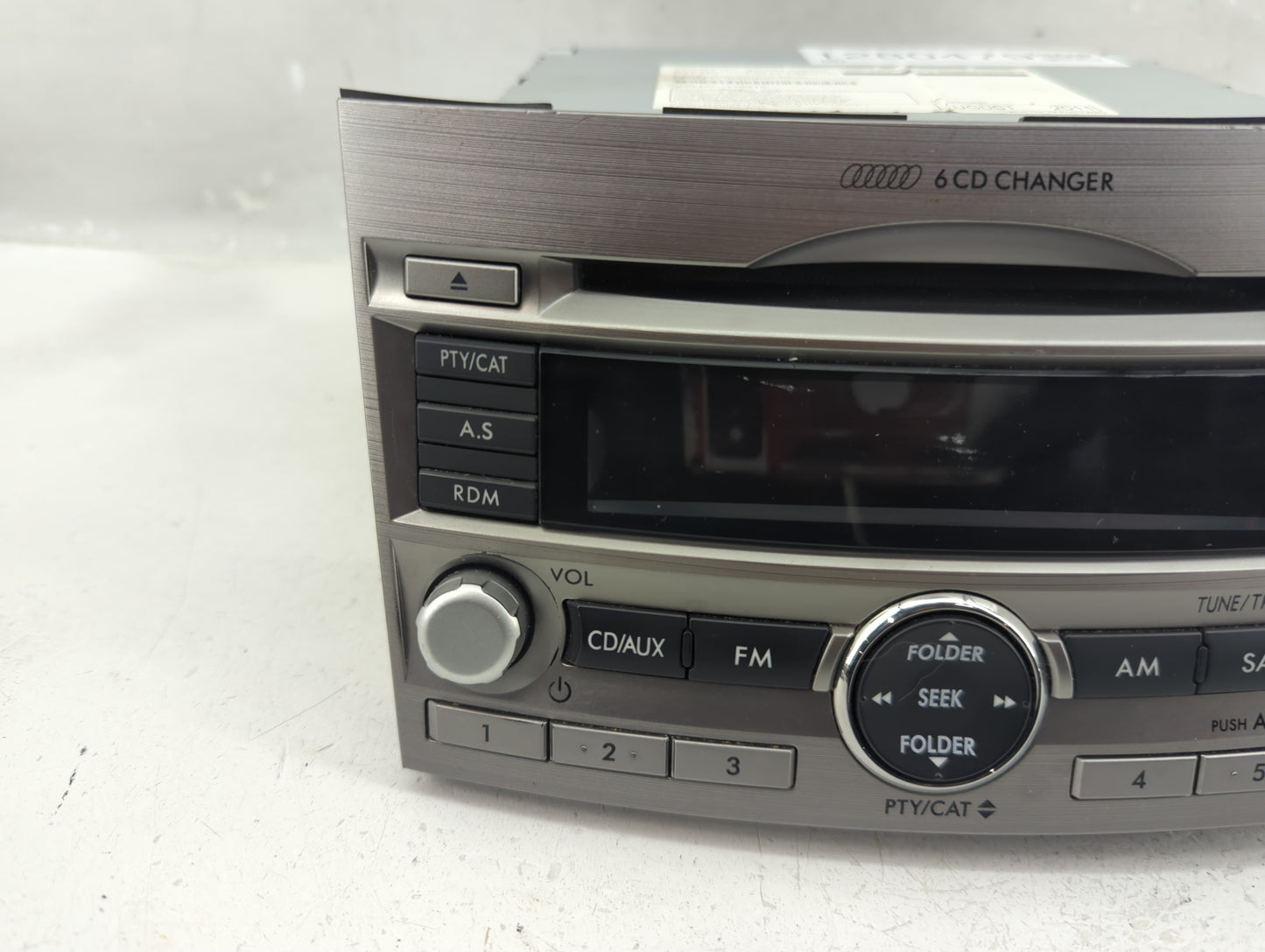 2010-2012 Subaru Legacy Radio AM FM Cd Player Receiver Replacement P/N:86201AJ60A Fits Fits 2010 2011 2012 OEM Used Auto Par