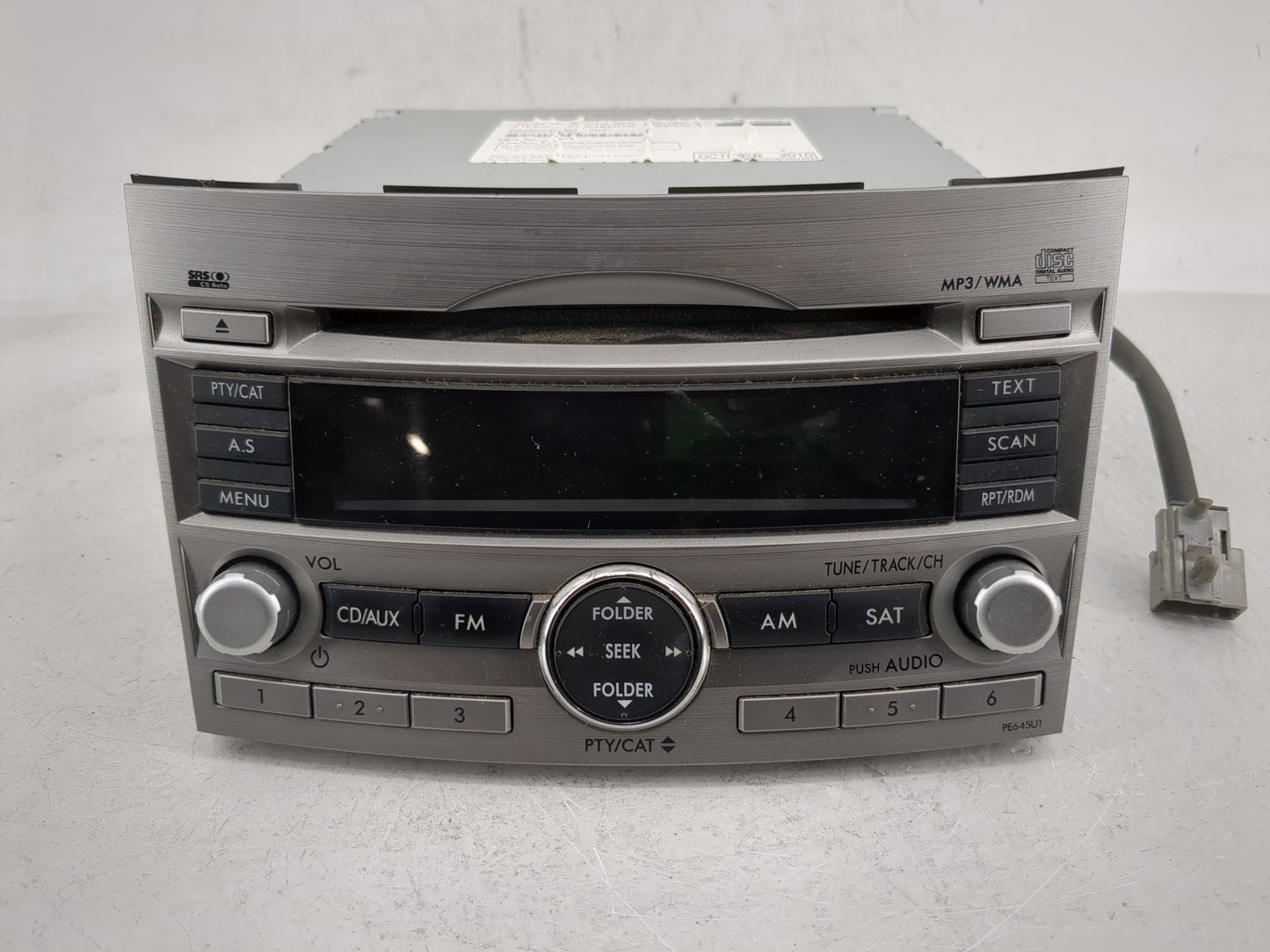 2010-2012 Subaru Legacy Radio AM FM Cd Player Receiver Replacement Fits Fits 2010 2011 2012 OEM Used Auto Parts - Oemusedaut