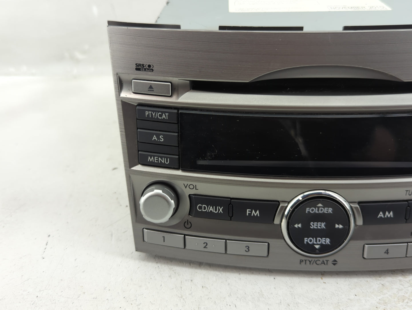 2010-2012 Subaru Legacy Radio AM FM Cd Player Receiver Replacement Fits Fits 2010 2011 2012 OEM Used Auto Parts - Oemusedaut