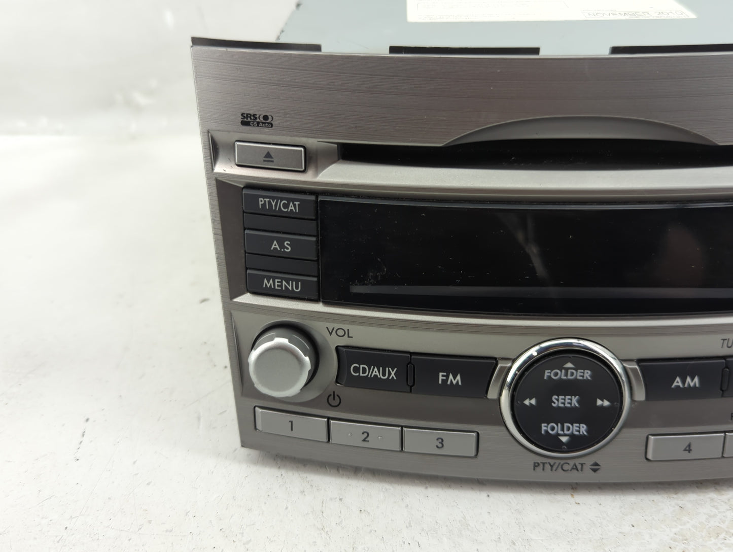 2010-2012 Subaru Legacy Radio AM FM Cd Player Receiver Replacement Fits Fits 2010 2011 2012 OEM Used Auto Parts - Oemusedaut