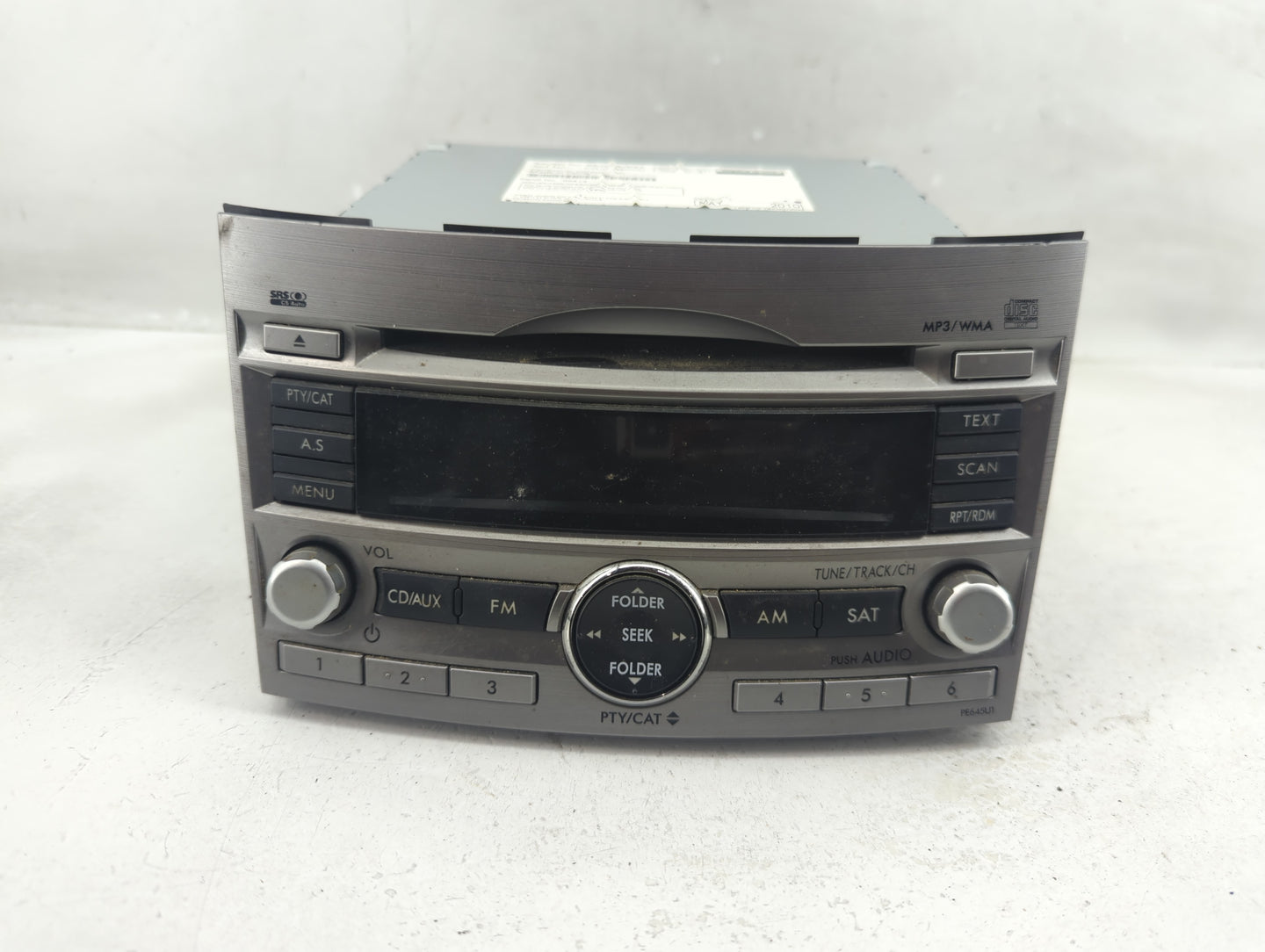 2010-2012 Subaru Legacy Radio AM FM Cd Player Receiver Replacement Fits Fits 2010 2011 2012 OEM Used Auto Parts - Oemusedaut