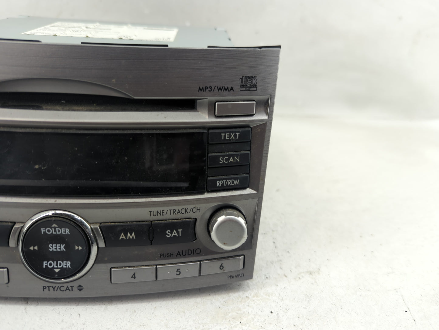 2010-2012 Subaru Legacy Radio AM FM Cd Player Receiver Replacement Fits Fits 2010 2011 2012 OEM Used Auto Parts - Oemusedaut
