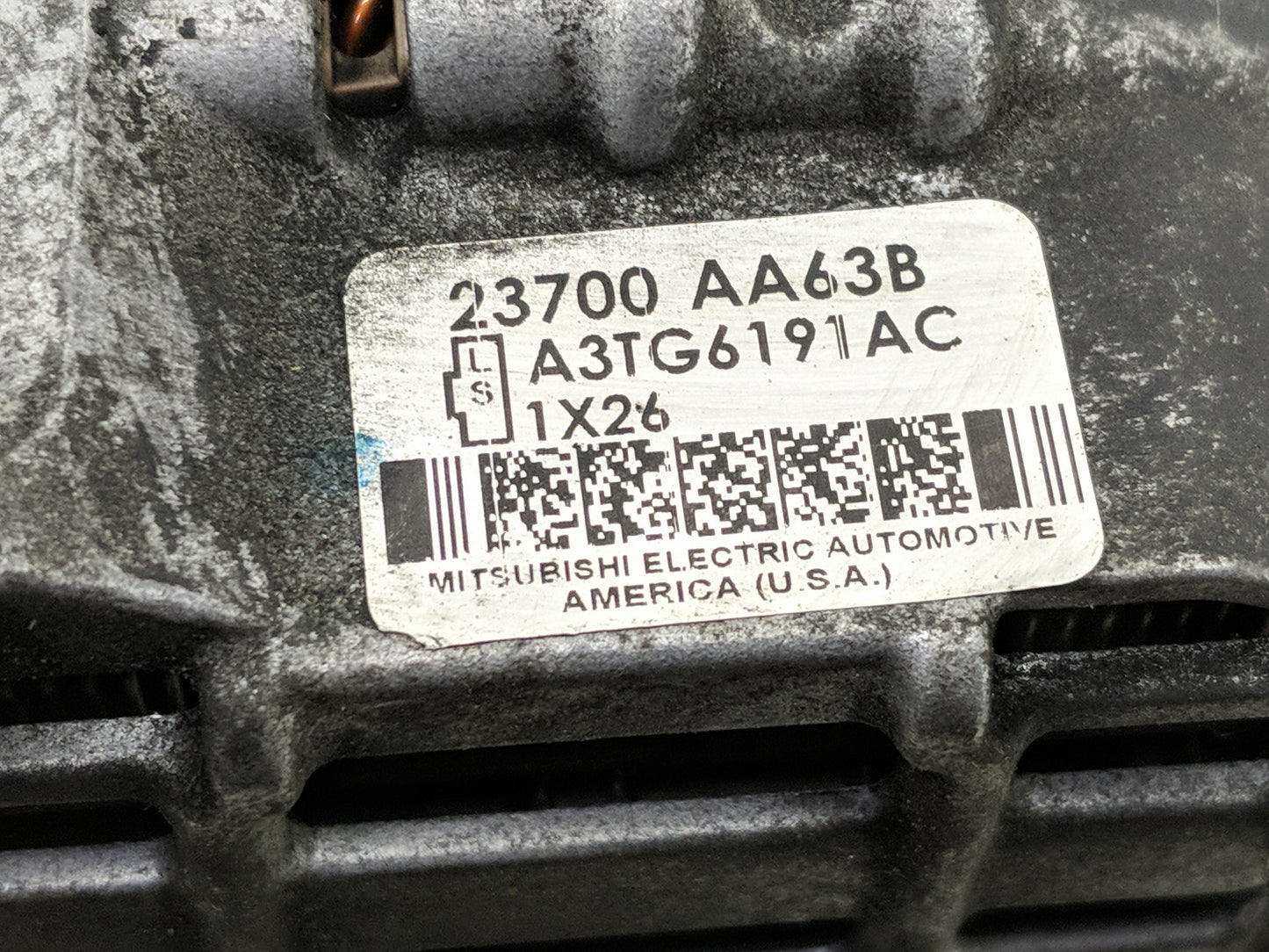 2010-2012 Subaru Legacy Alternator Replacement Generator Charging Assembly Engine OEM P/N:23700 AA63B Fits Fits 2010 2011 20