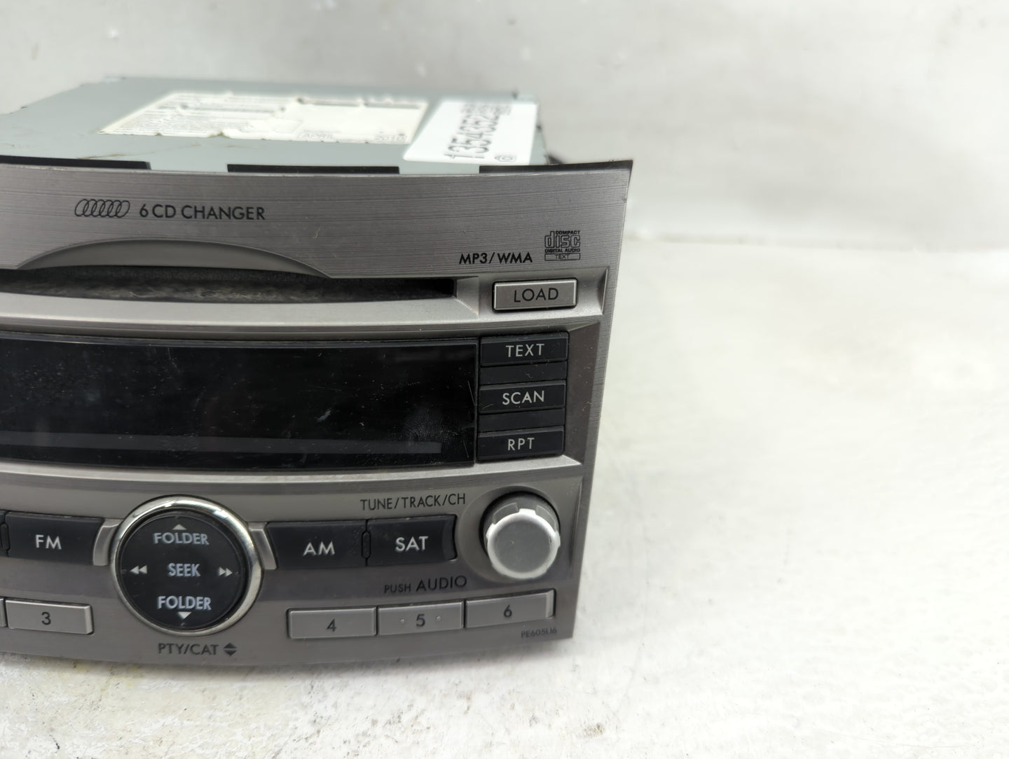 2010-2012 Subaru Legacy Radio AM FM Cd Player Receiver Replacement P/N:86201AJ60A Fits Fits 2010 2011 2012 OEM Used Auto Par