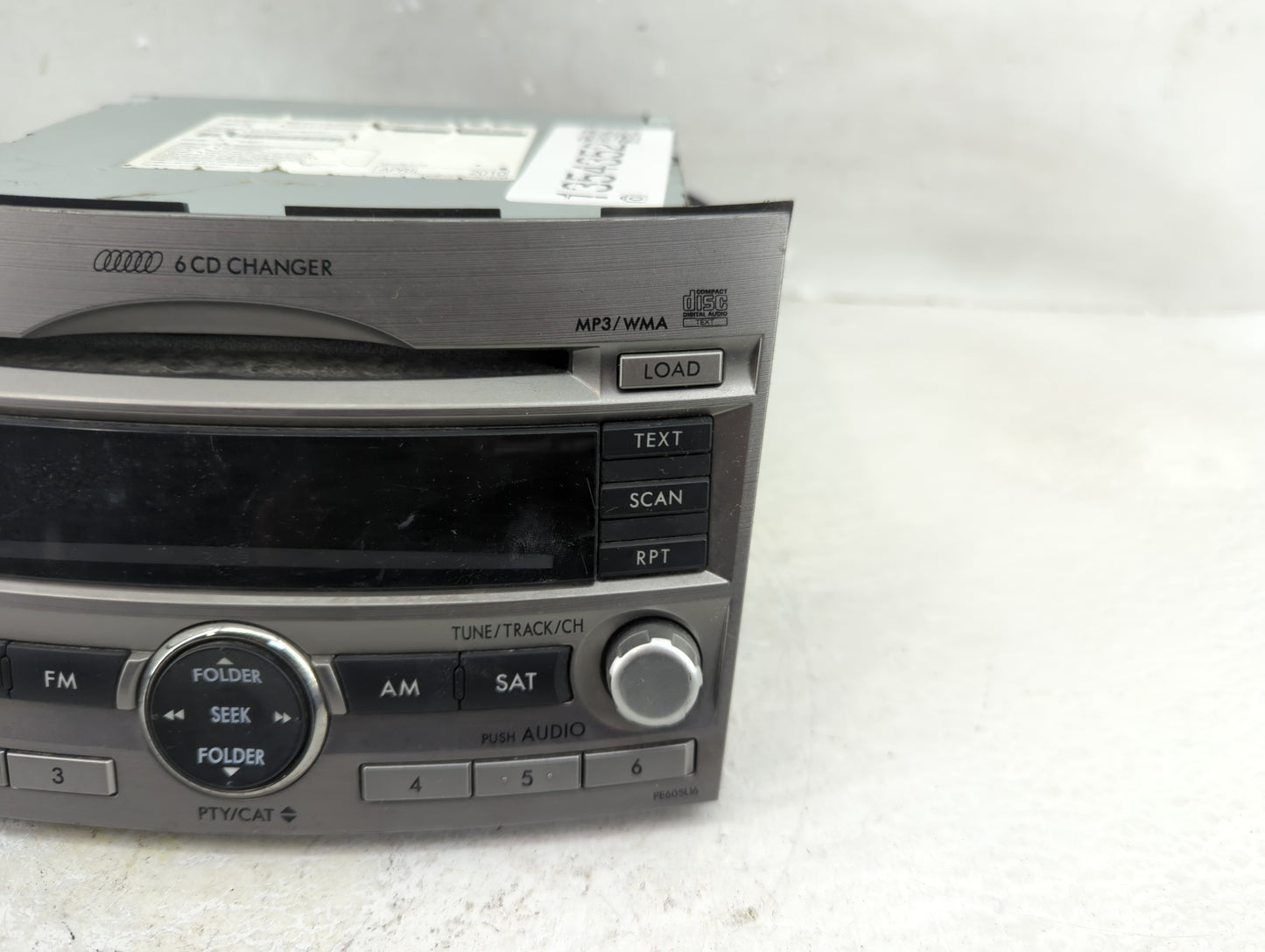 2010-2012 Subaru Legacy Radio AM FM Cd Player Receiver Replacement P/N:86201AJ60A Fits Fits 2010 2011 2012 OEM Used Auto Par