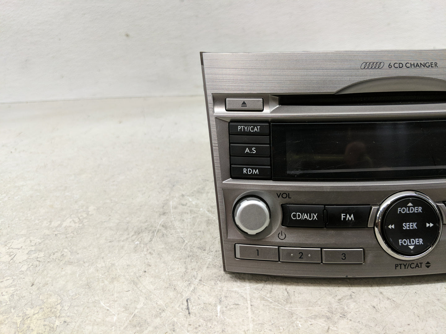 2010-2012 Subaru Legacy Radio AM FM Cd Player Receiver Replacement P/N:86201AJ60A Fits Fits 2010 2011 2012 OEM Used Auto Par