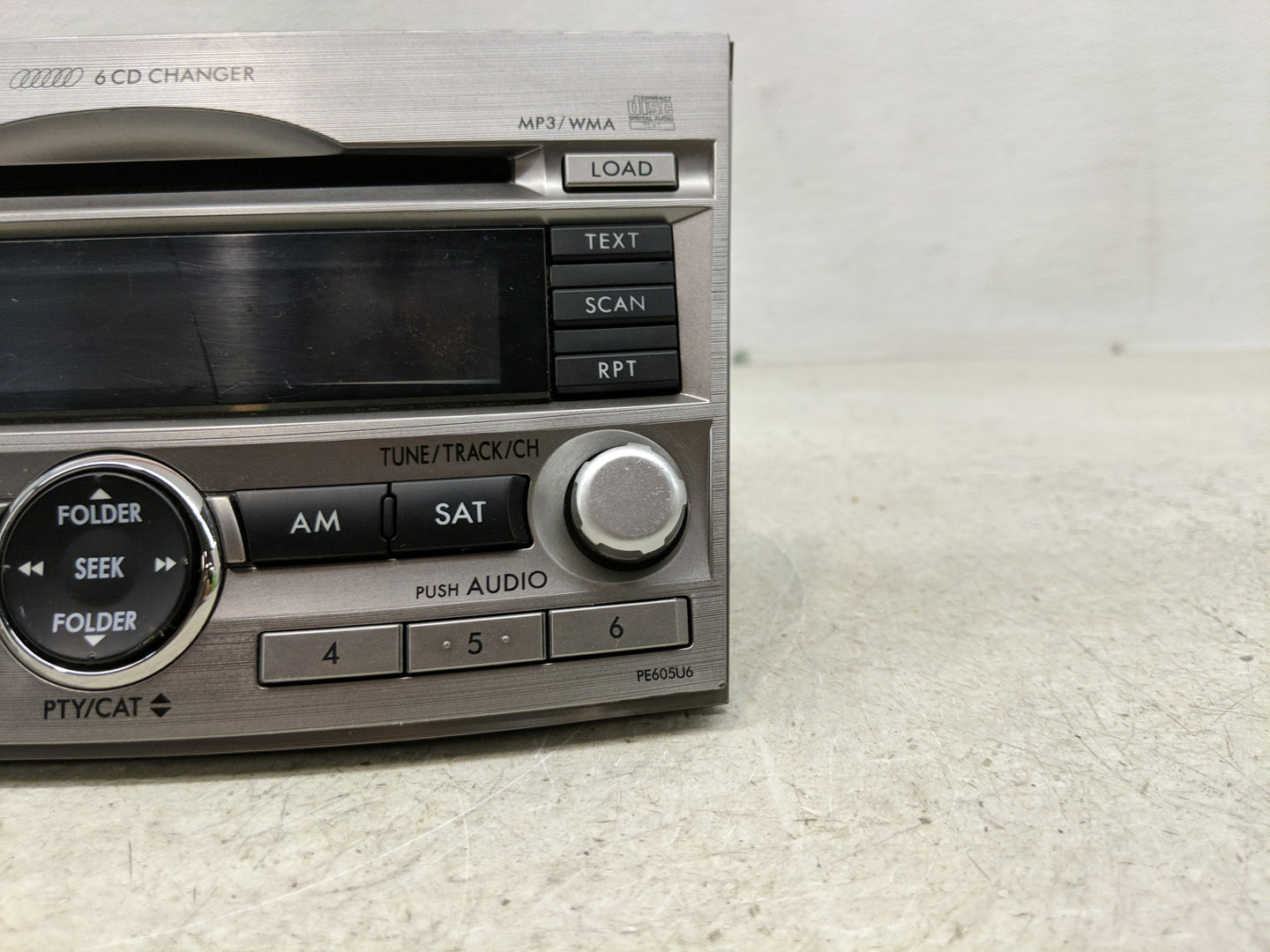 2010-2012 Subaru Legacy Radio AM FM Cd Player Receiver Replacement P/N:86201AJ60A Fits Fits 2010 2011 2012 OEM Used Auto Par