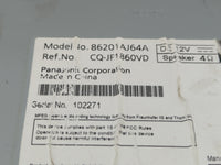 2010-2012 Subaru Legacy Radio AM FM Cd Player Receiver Replacement P/N:86201AJ64A Fits Fits 2010 2011 2012 OEM Used Auto Par
