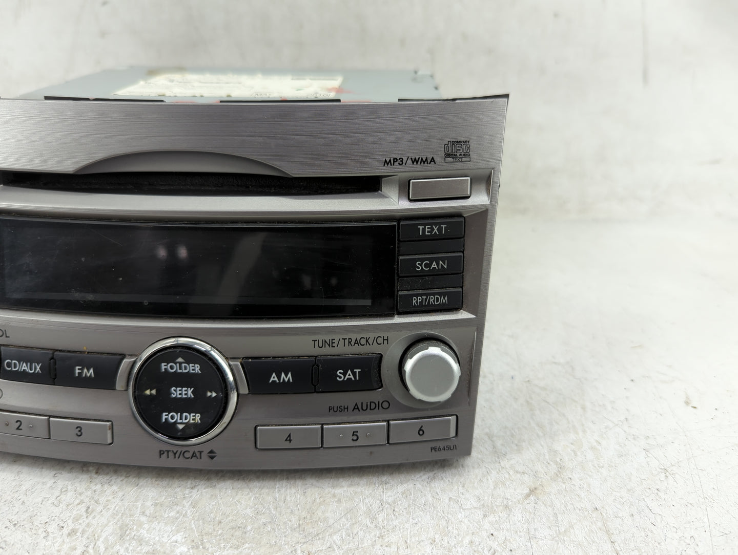 2010-2012 Subaru Legacy Radio AM FM Cd Player Receiver Replacement Fits Fits 2010 2011 2012 OEM Used Auto Parts - Oemusedaut