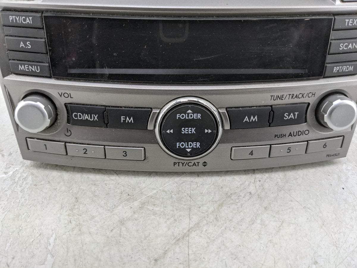 2010-2012 Subaru Legacy Radio AM FM Cd Player Receiver Replacement P/N:86201AJ64A Fits 2010 2011 2012 OEM Used Auto Parts - 