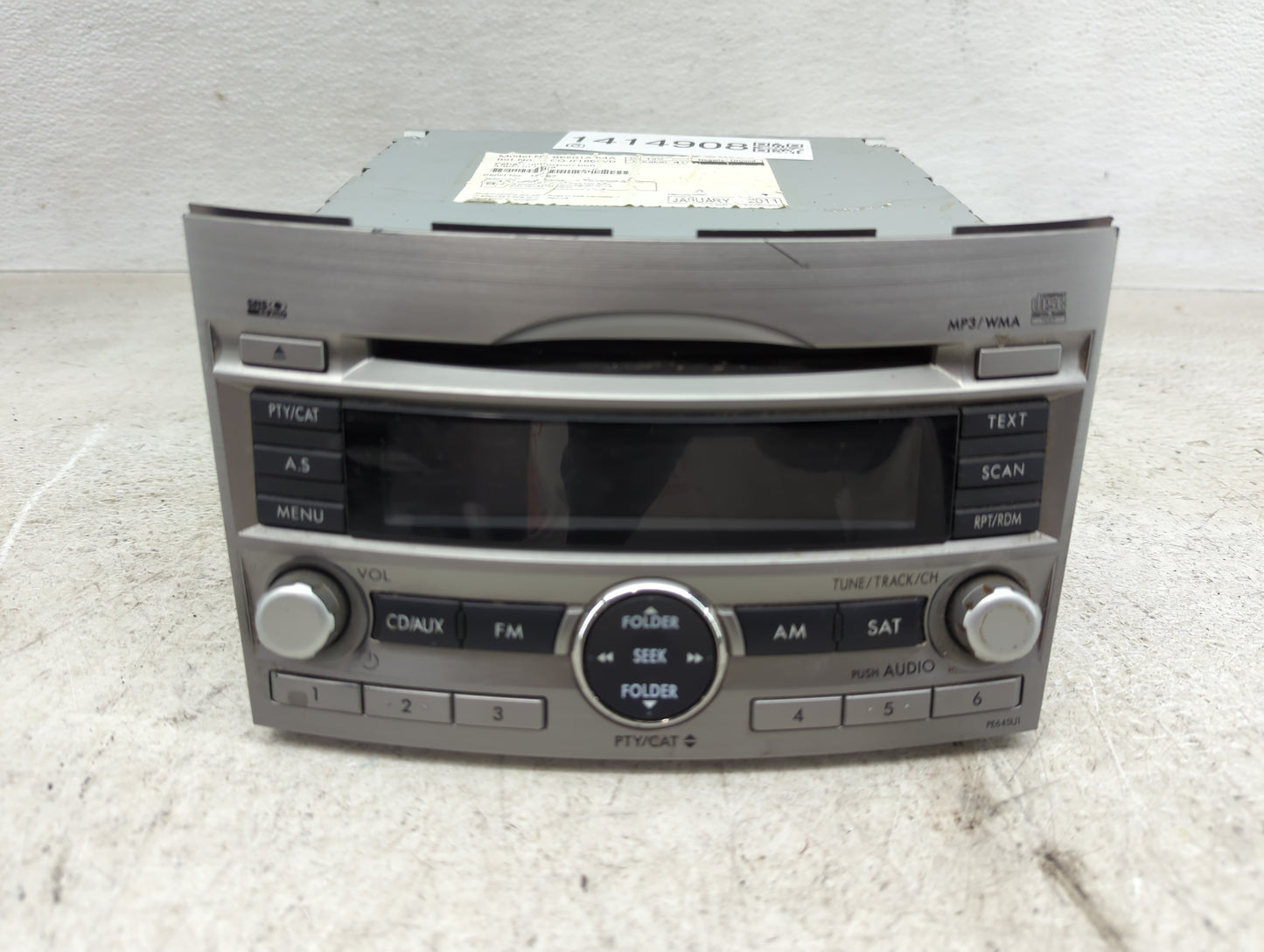 2010-2012 Subaru Legacy Radio AM FM Cd Player Receiver Replacement Fits Fits 2010 2011 2012 OEM Used Auto Parts - Oemusedaut