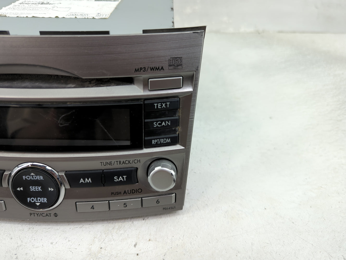 2011 Subaru Legacy Radio AM FM Cd Player Receiver Replacement Fits OEM Used Auto Parts - Oemusedautoparts1.com