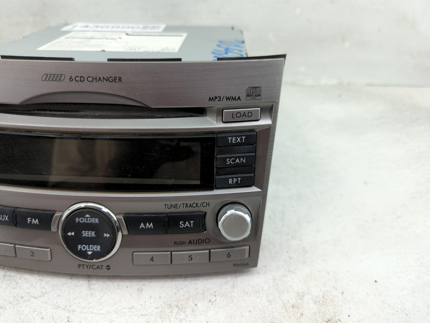 2010-2012 Subaru Legacy Radio AM FM Cd Player Receiver Replacement P/N:86201AJ60A CQ-EF1860VD Fits Fits 2010 2011 2012 OEM U
