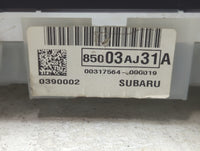 2011-2011 Subaru Legacy Speedometer Instrument Cluster Gauges 85003aj31a - Oemusedautoparts1.com