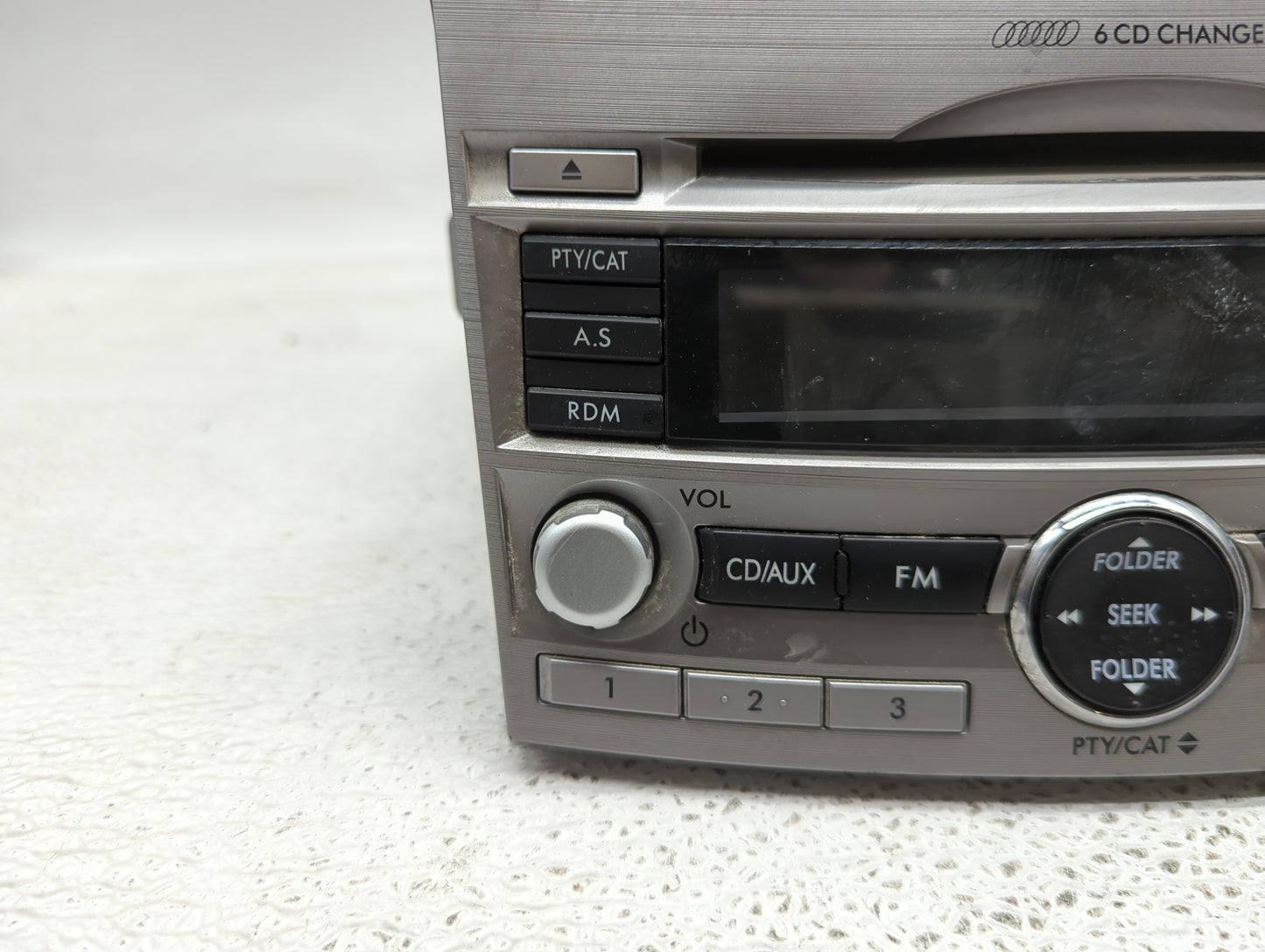 2010-2012 Subaru Legacy Radio AM FM Cd Player Receiver Replacement P/N:86201AJ60A Fits Fits 2010 2011 2012 OEM Used Auto Par