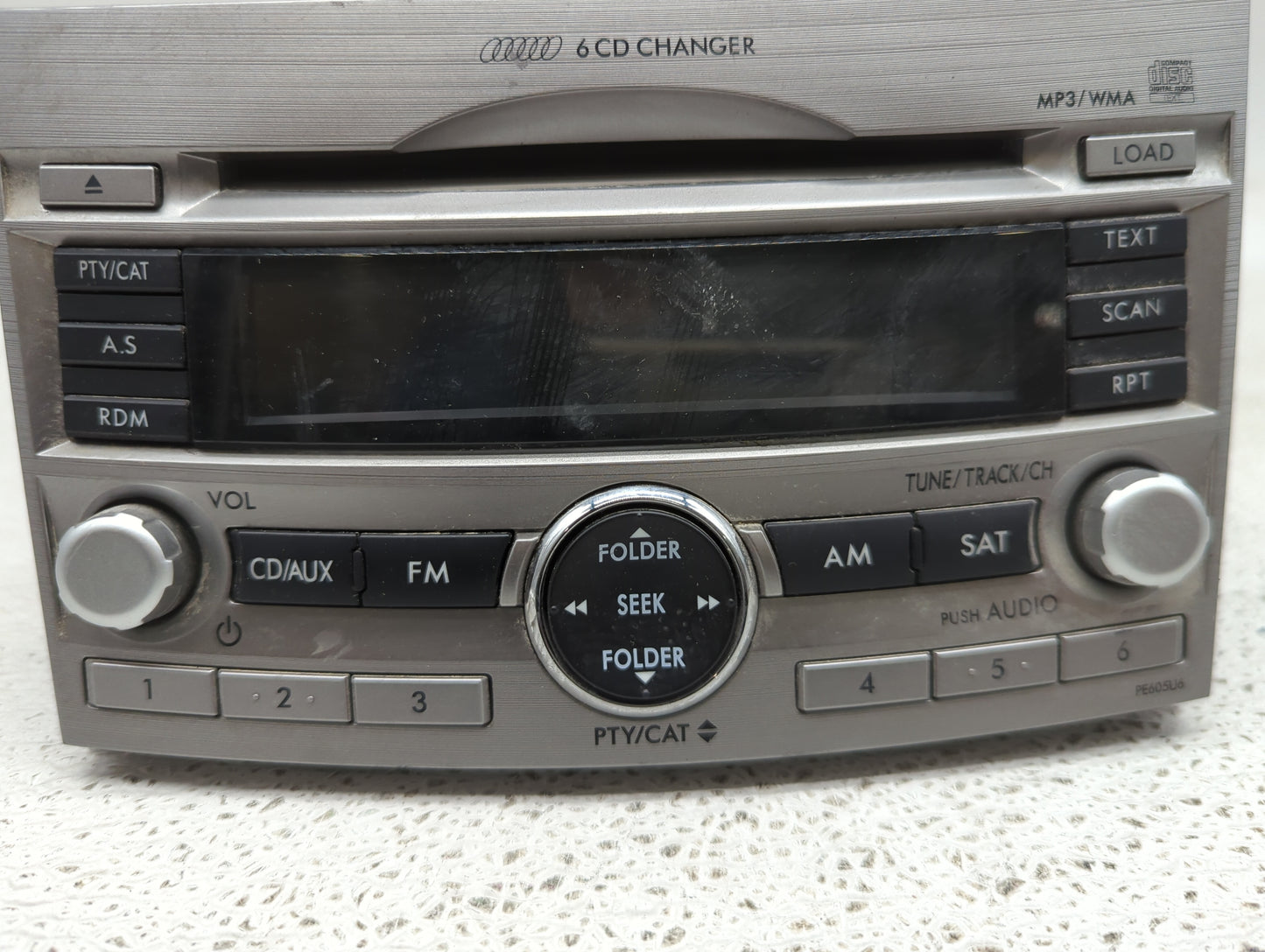 2010-2012 Subaru Legacy Radio AM FM Cd Player Receiver Replacement P/N:86201AJ60A Fits Fits 2010 2011 2012 OEM Used Auto Par