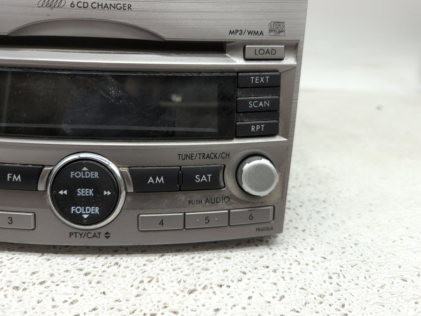 2010-2012 Subaru Legacy Radio AM FM Cd Player Receiver Replacement P/N:86201AJ60A Fits Fits 2010 2011 2012 OEM Used Auto Par