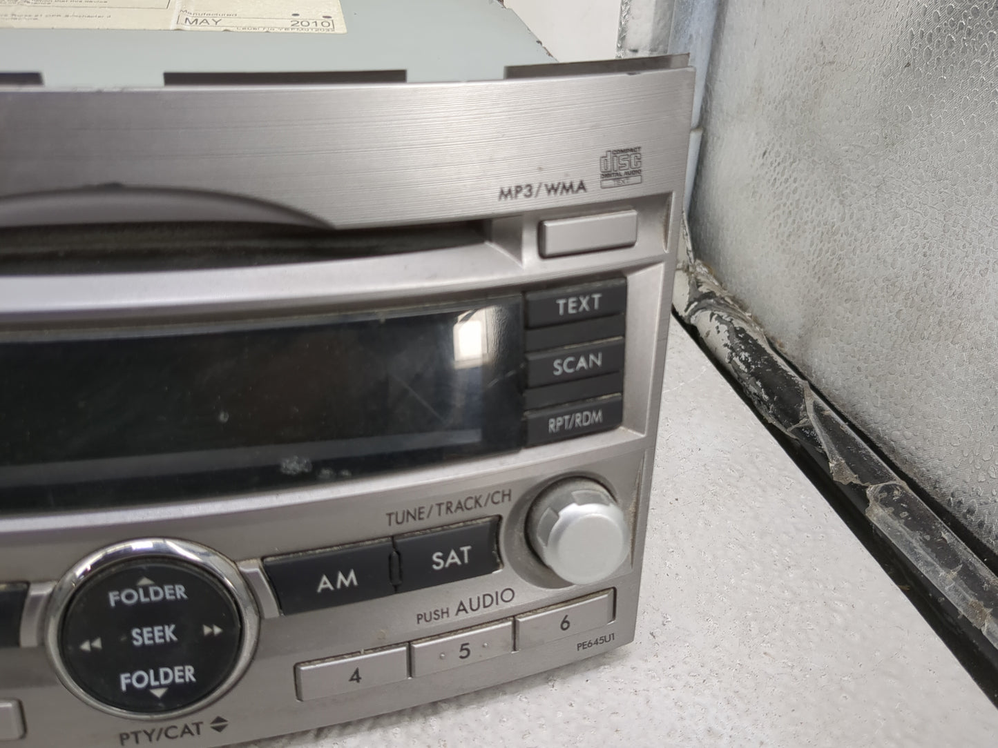 2010-2012 Subaru Legacy Radio AM FM Cd Player Receiver Replacement P/N:86201AJ64A CQ-JF1860VD Fits Fits 2010 2011 2012 OEM U
