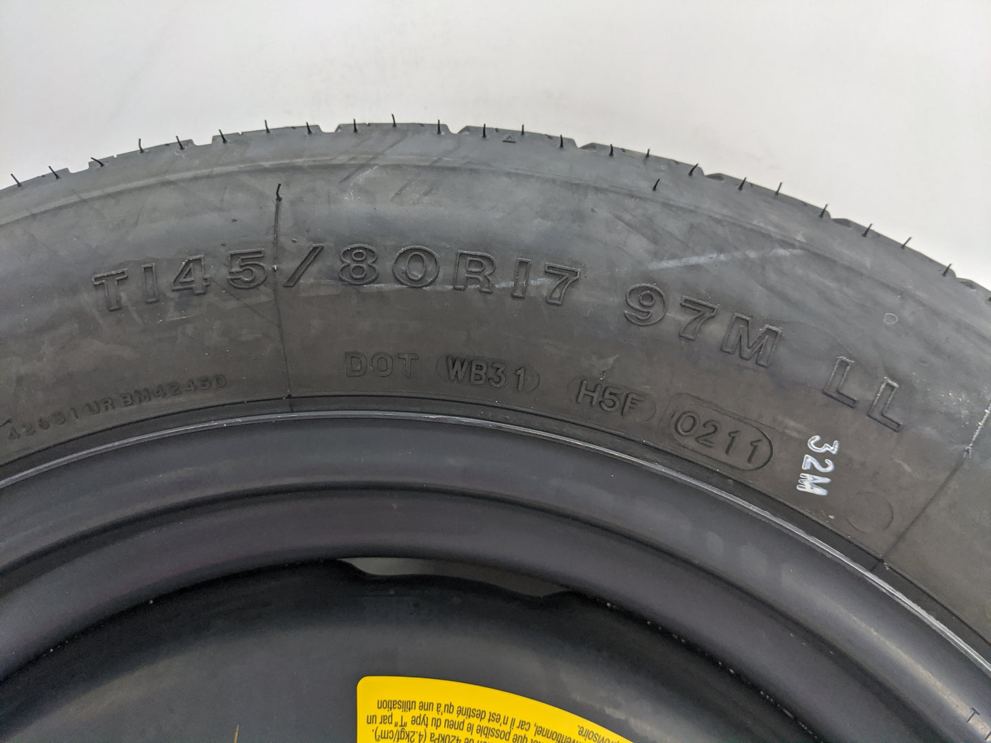 2010-2014 Subaru Legacy Spare Donut Tire Wheel Rim Oem 1461485 - Oemusedautoparts1.com