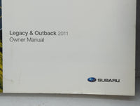 2011 Subaru Legacy Owners Manual Book Guide P/N:A2470BE-C MSA5M1104A OEM Used Auto Parts - Oemusedautoparts1.com
