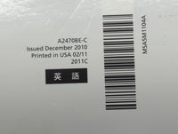 2011 Subaru Legacy Owners Manual Book Guide P/N:A2470BE-C MSA5M1104A OEM Used Auto Parts - Oemusedautoparts1.com