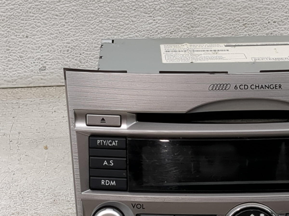 2010-2012 Subaru Legacy Radio AM FM Cd Player Receiver Replacement P/N:86201AJ60A CQ-EF1860VD Fits 2010 2011 2012 OEM Used A