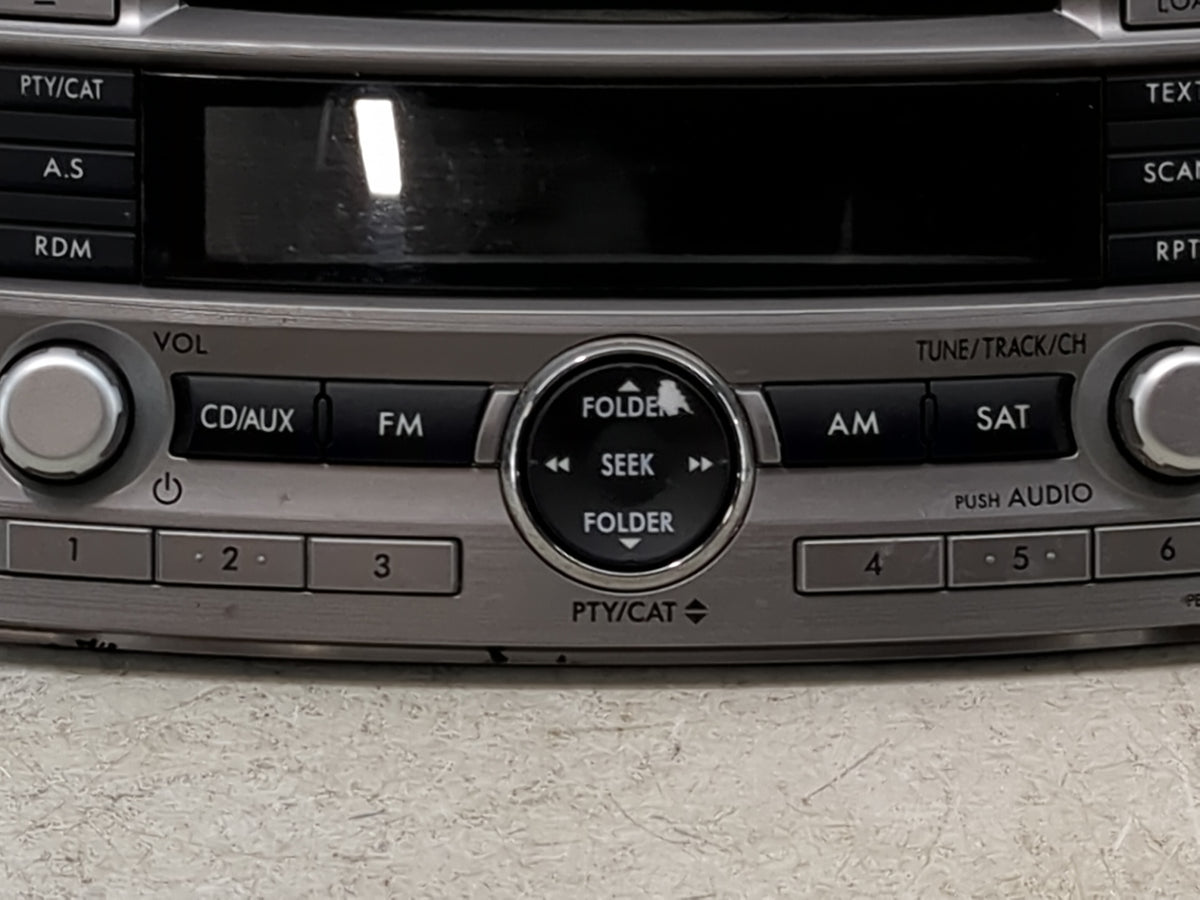 2010-2012 Subaru Legacy Radio AM FM Cd Player Receiver Replacement P/N:86201AJ60A CQ-EF1860VD Fits 2010 2011 2012 OEM Used A