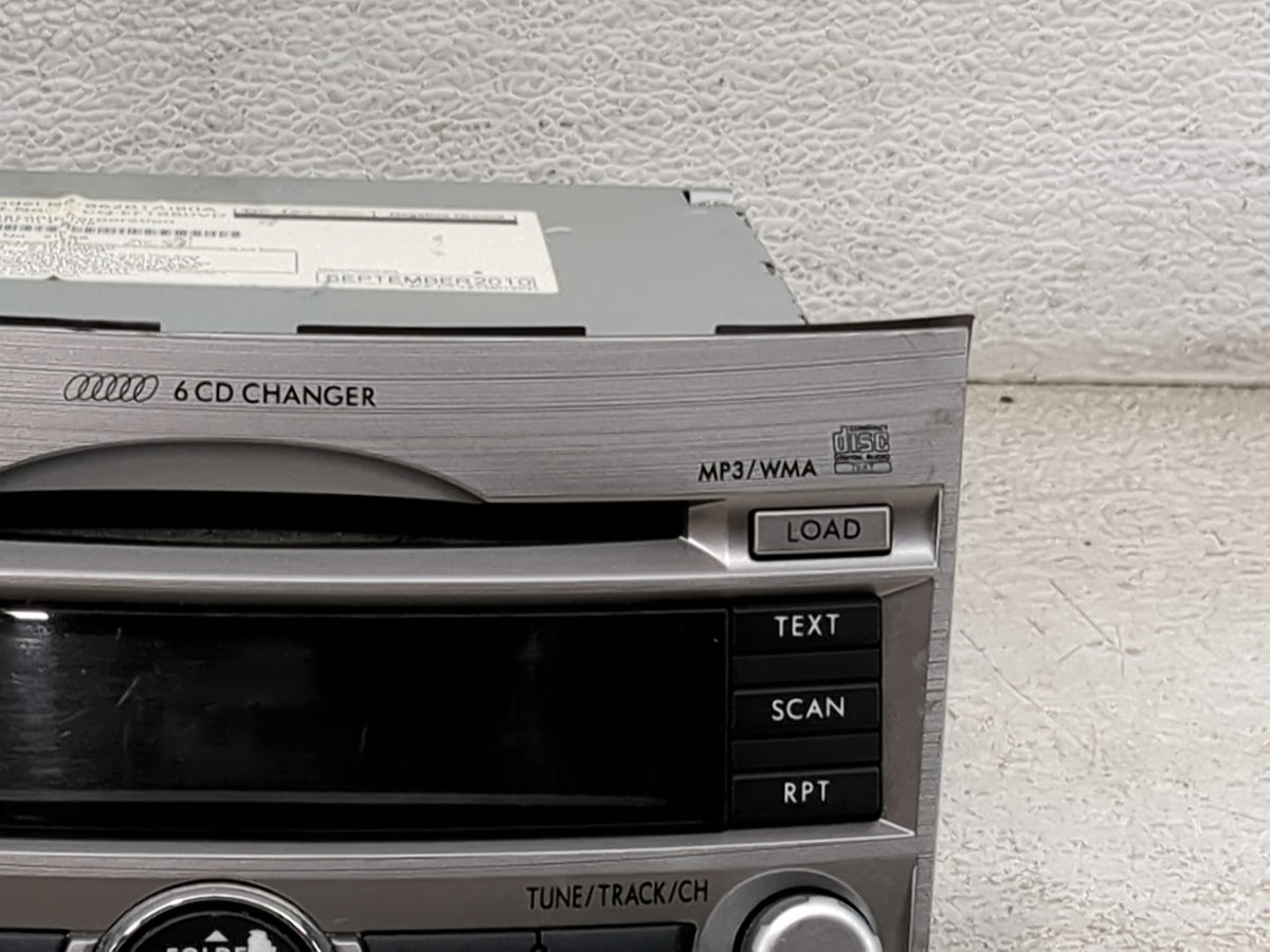 2010-2012 Subaru Legacy Radio AM FM Cd Player Receiver Replacement P/N:86201AJ60A CQ-EF1860VD Fits 2010 2011 2012 OEM Used A