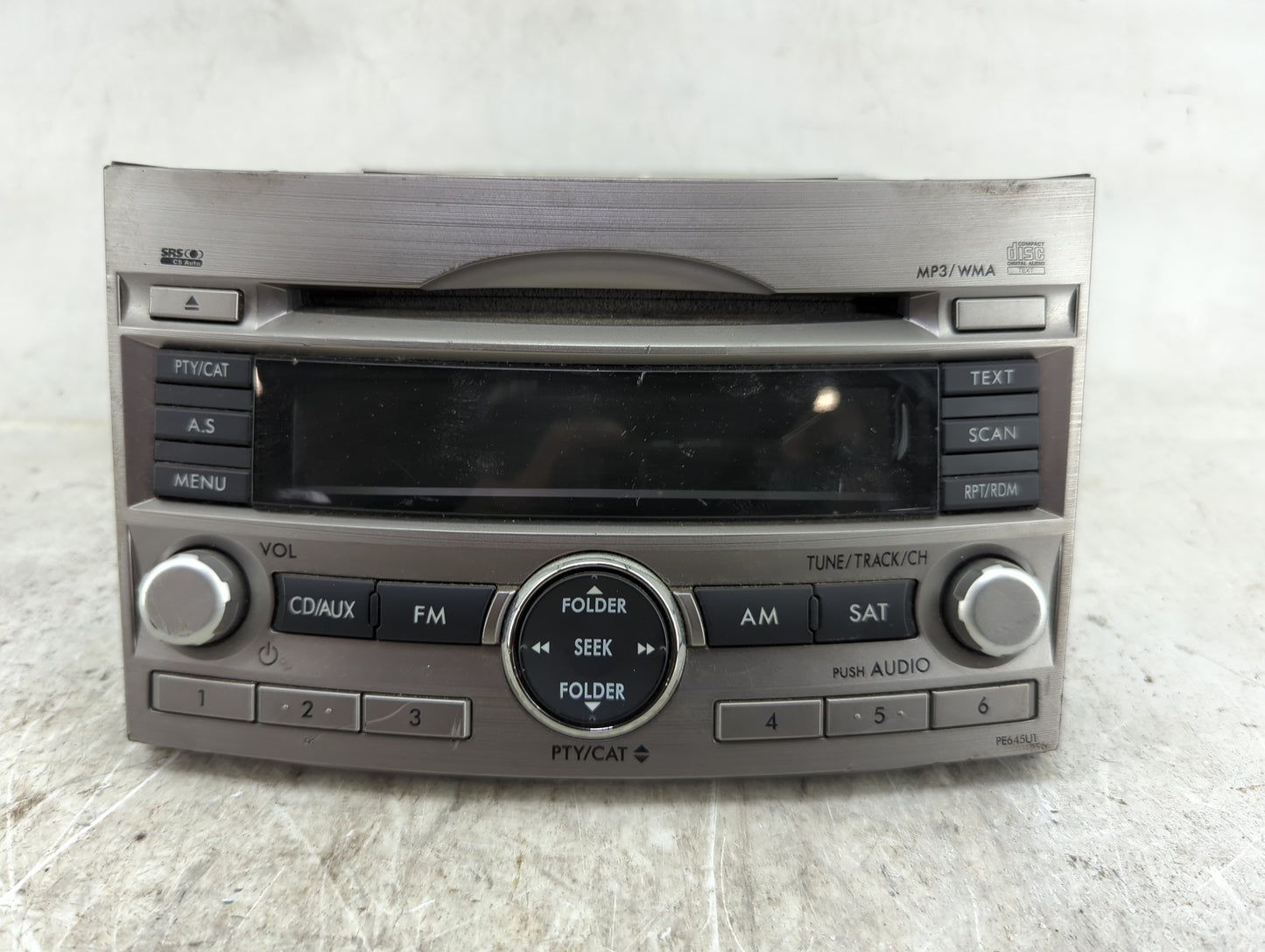 2010-2012 Subaru Legacy Radio AM FM Cd Player Receiver Replacement P/N:86201AJ64A CQ-JF1860VD Fits Fits 2010 2011 2012 OEM U