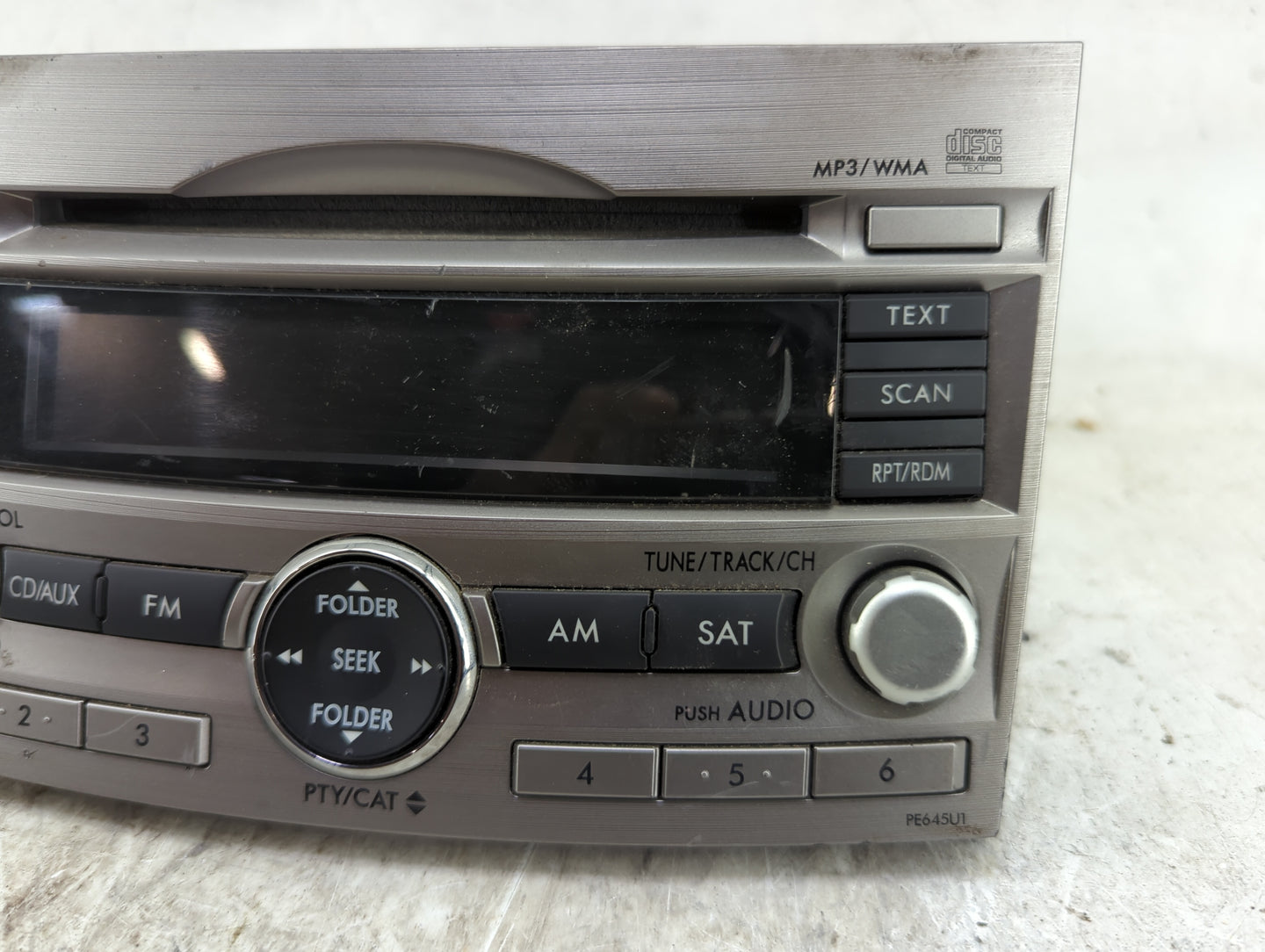 2010-2012 Subaru Legacy Radio AM FM Cd Player Receiver Replacement P/N:86201AJ64A CQ-JF1860VD Fits Fits 2010 2011 2012 OEM U