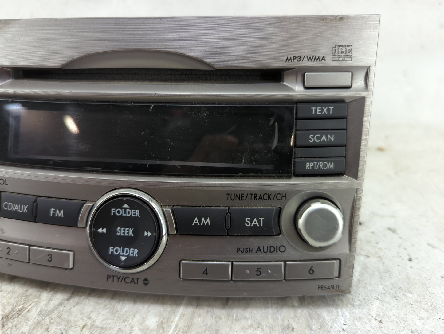 2010-2012 Subaru Legacy Radio AM FM Cd Player Receiver Replacement P/N:86201AJ64A CQ-JF1860VD Fits Fits 2010 2011 2012 OEM U